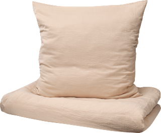 Bettwäsche-Set aus Musselin, beige, 200 x 220 + 80 x 80 cm ALANA