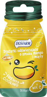 Drażetki odświeżające, mięta i mango Dosfarm