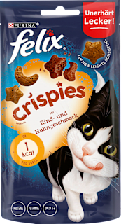 Katzenleckerli Crispies Rind- und Huhngeschmack Felix