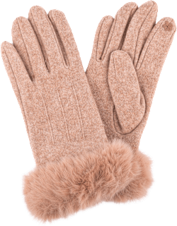 Rukavica za zimu s krznom – svjetlosmeđe toplo & meko