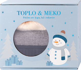Poklon-paket kapa, šal i rukavice toplo & meko