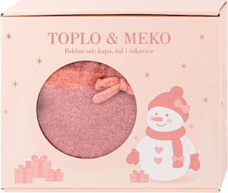 Poklon-paket kapa, šal i rukavice toplo & meko