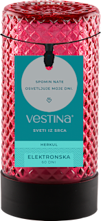 Steklena elektronska sveča Herkul 60 dni vestina
