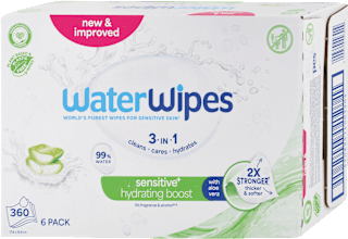 Detské vlhčené utierky Sensitive Hydrating Boost 6x60  WaterWipes