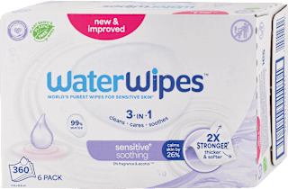 Detské vlhčené utierky Sensitive Soothing 6x60  WaterWipes