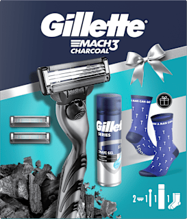 Poklon-paket Mach3 Charcoal Gillette