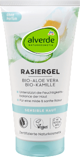 Női borotvagél, érzékeny bőrre, bio aloe verával és bio kamillával alverde NATURKOSMETIK