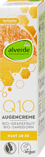 Q10 szemkörnyékápoló krém bio grapefruittal és bio homoktövissel alverde NATURKOSMETIK
