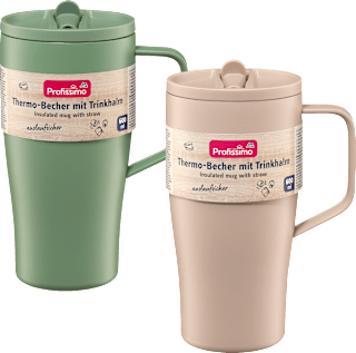 Tazza termica con cannuccia 600 ml Profissimo