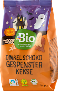 Bio csokoládés tönkölykeksz Halloween dmBio
