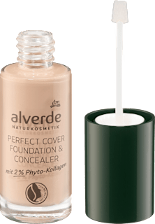 Podkład i korektor 2w1 z 2% fito-kolagenem 40 Caramel alverde NATURKOSMETIK