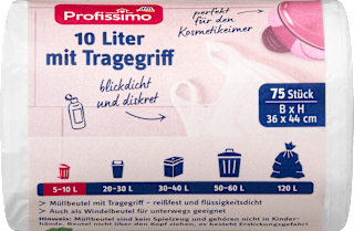 Müllbeutel 10 l mit Tragegriff Profissimo