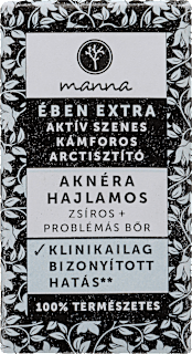 Ében extra aktív szenes arctisztító szappan kámforral Manna