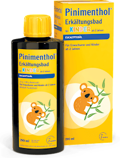 Pinimenthol Erkältungsbad für Kinder ab 2 Jahren Eucalyptusöl 14g / 100g Badezusatz Pinimenthol