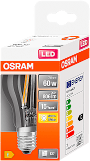 Żarówka LED klasyczna filament 7W E27 OSRAM