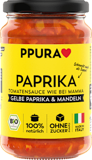 Tomatensoße, Paprika, gelbe Paprika & Mandeln PPURA