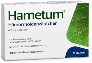 Hametum 400 mg Hämorrhoidenzäpfchen, Hamamelisblätter-Auszug Hametum