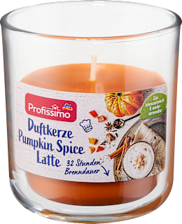 Illatgyertya üvegben, pumpkin spice latte illattal Profissimo