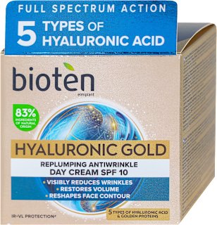 HYALURONIC GOLD REPLUMPING ANTIWRINKLE - dnevna krema protiv bora, SPF10 bioten