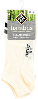 Bambus Sneaker Socke cremeweiß, Gr. 39-42 (1 Paar) nur der