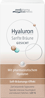 medipharma cosmetics Hyaluron Sanfte Bräune Gesicht  LSF 15 medipharma cosmetics