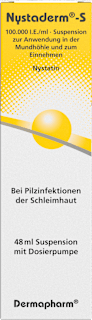 Nystaderm-S 100.000 I.E./ml Suspension mit Dosierpumpe, Wirkstoff: Nystatin, Nystaderm