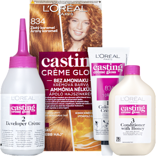 Farba na vlasy - 834 zlatý karamel L'ORÉAL PARiS CASTING Crème Gloss
