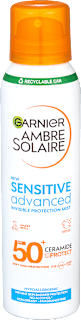 Sprej na opaľovanie Sensitive Advanced SPF 50+ Garnier Ambre Solaire