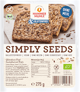 Brot, 5-Saatenbrot Simply Seeds, glutenfrei (4 Stück) Hammermühle