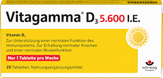 Vitagamma D3 5.600 I.E. Vitamin D3 Tabletten 20 St Vitagamma