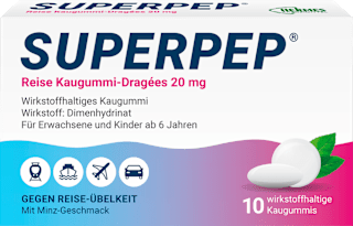 SUPERPEP Reise Kaugummi-Dragées 20mg Superpep