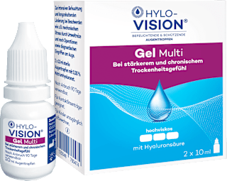 HYLO-VISION Befeuchtende & Schützende Augentropfen Gel Multi 2 x á 10ml HYLO-VISION