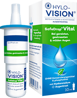 HYLO-VISION Befeuchtende & Schützende Augentropfen SafeDrop Vital  HYLO