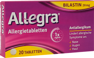 Allegra Allergietabletten BILASTIN 20 mg Tabletten Allegra