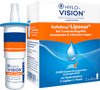 HYLO-VISION Befeuchtende & Schützende Augentropfen SafeDrop Lipocur 2x á 10 ml HYLO-VISION