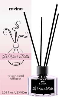 Dyfuzor zapachowy z patyczkami La Via É Bella ravina