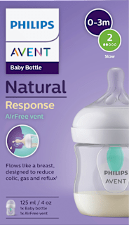 Babyflasche Natural Response weiß, von Geburt an, 125 ml PHILIPS AVENT