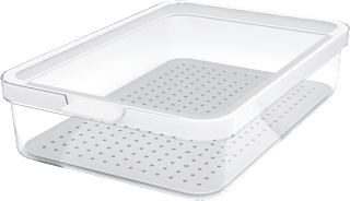  Kühlschrankorganizer mit Deckel & Einsatz, transparent (2,6 l) rotho