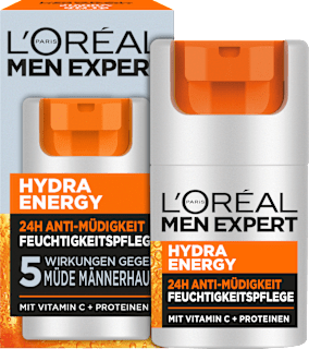 Gesichtscreme Hydra Energy, Feuchtigkeitspflege mit Vitamin C, 24h Anti-Müdigkeit L'ORÉAL PARiS MEN EXPERT