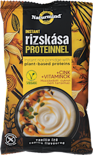 Brezglutenska instant riževa kaša z rastlinskimi proteini in okusom vanilje NATURMIND