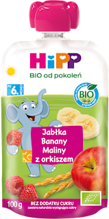 Mus Jabłka-Banany-Maliny z orkiszem BIO, po 6. miesiącu HiPP