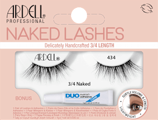 Künstliche Wimpern Set 434 3/4 Naked (1 Paar) & Mini Duo Kleber, 1 St