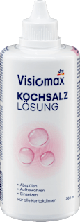 Fiziološka otopina za ispiranje i čuvanje svih vrsta kontaktnih leća visiomax
