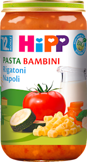 EKO obrok za djecu tjestenina Rigatoni Napoli, 12+ mj. HiPP