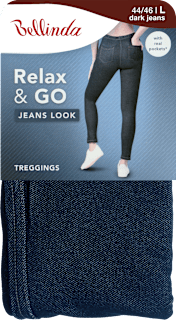 tregíny JEANS LOOK, velikost L, modré Bellinda