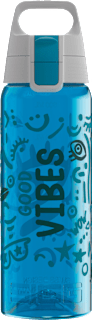 Trinkflasche Kinder Total Color Good Vibes blau, 600 ml  SIGG