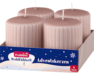 Stumpenset 80/68 Rillen, metallic rosa Profissimo