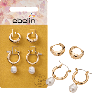 Creolen mit Perlen, Gold-Optik ebelin