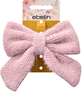 Patentspange mit weicher Schleife, rosa ebelin