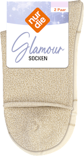Socken Glamour mit Lurex-Garn beige Gr. 39-42 nur die